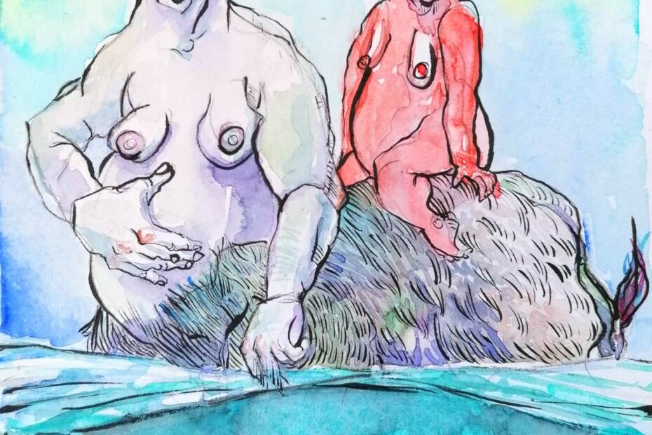 il centauro e don chisciotte - abissi dove si appieda - ossessioni marittime di alessandra dell'anna peccarisi - nuovo ciclo di lavori - studi preparatori - acquerelli - artist portfolio