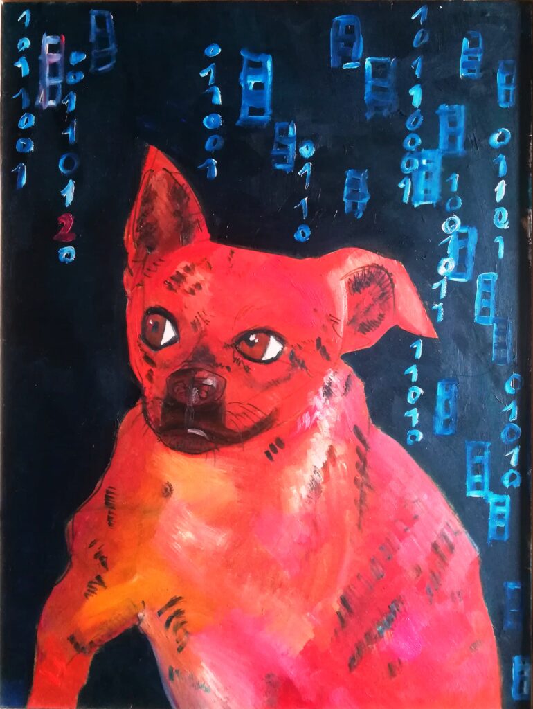 nugae - alessandra dell'anna peccarisi - portfolio - studio d'arte firenze -cavalluccio rio nel matrix canino - olio su tavola - 