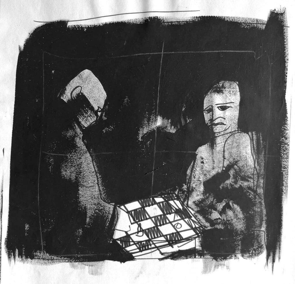 nugae - studio per scacchisti - alessandra dell'anna peccarisi - acrilico su carta - studio d'arte a firenze - art in florence - belle arti firenze - portfolio d'artista - artisti emergenti italia - italian artist